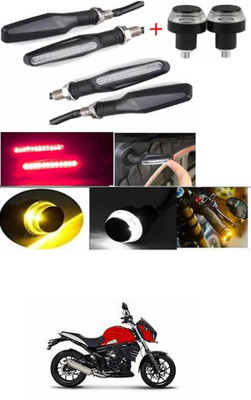 E-Shoppe Front, Rear, Side LED Indicator Light for Mahindra Universal For Bike(Yellow, Blue)