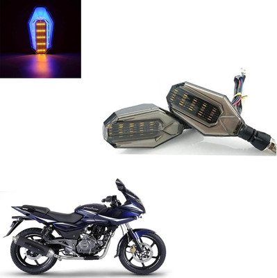 Vagary Front, Rear LED Indicator Light for Bajaj Pulsar 220(Blue, Yellow)