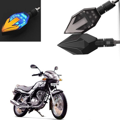 Vagary Front, Rear LED Indicator Light for TVS Fiero F2(Blue, Yellow)