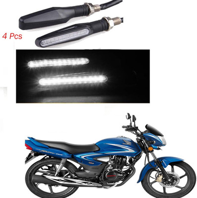 BRPEARl Front, Rear LED Indicator Light for Honda CB Shine(White)