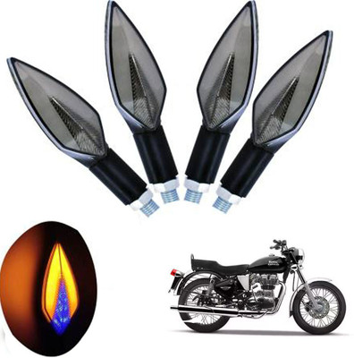 REPLEY Front, Rear LED Indicator Light for Royal Enfield Universal For Bike(Yellow, Blue)