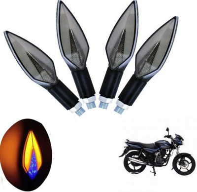 REPLEY Front, Rear LED Indicator Light for Bajaj Discover 100(Yellow, Blue)
