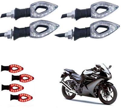 REPLEY Front, Rear LED Indicator Light for Kawasaki Ninja 250(Red)