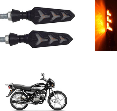 Vagary Front, Rear LED Indicator Light for Hero Splendor Plus(Yellow)