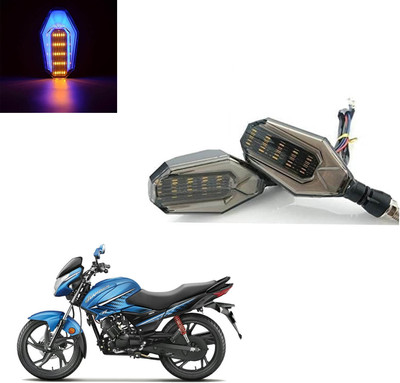 Vagary Front, Rear LED Indicator Light for Hero Glamour(Blue, Yellow)
