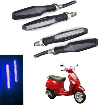 REPLEY Front, Rear LED Indicator Light for Piaggio Universal For Bike(Blue)