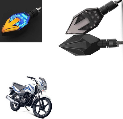 Vagary Front, Rear LED Indicator Light for TVS Sport(Blue, Yellow)