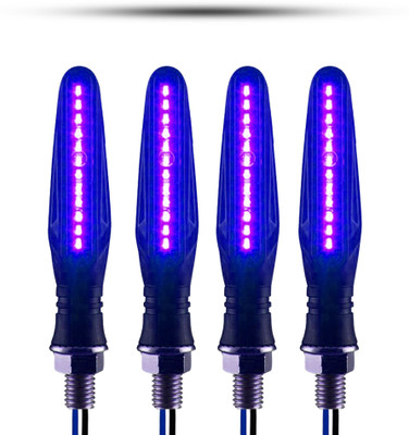 Rhtdm Front, Rear, Side LED Indicator Light for Universal For Bike Universal For Bike(Blue)