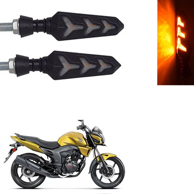 Vagary Front, Rear LED Indicator Light for Honda CB Trigger(Yellow)