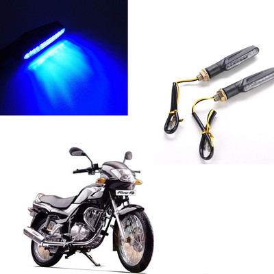 Vagary Front, Rear LED Indicator Light for TVS Fiero F2(Blue)