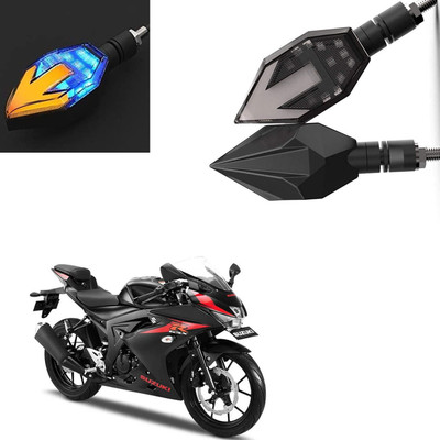 Vagary Front, Rear LED Indicator Light for Suzuki GS 150R(Blue, Yellow)