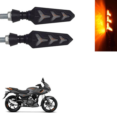 Vagary Front, Rear LED Indicator Light for Bajaj Pulsar 180 DTS-i(Yellow)