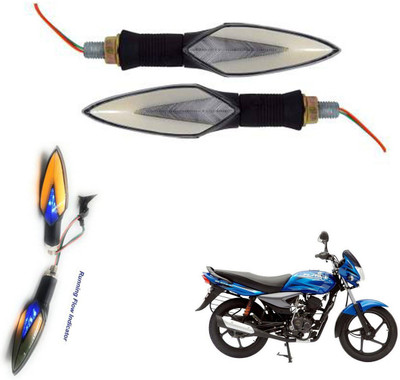 REPLEY Front, Rear LED Indicator Light for Bajaj Platina 125(Yellow, Blue)