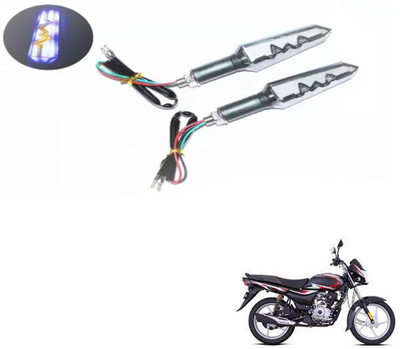 REPLEY Front, Rear LED Indicator Light for Bajaj Platina 100 DTS-i(Blue, Orange)