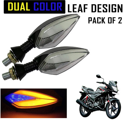 ShopLand Front, Rear LED Indicator Light for Hero Ignitor R(Amber, Blue)