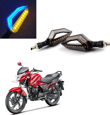 Vagary Front, Rear LED Indicator Light for Hero Universal For Bike(Blue, Yellow)
