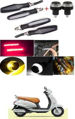 E-Shoppe Front, Rear, Side LED Indicator Light for Suzuki Universal For Bike(Yellow, Blue)
