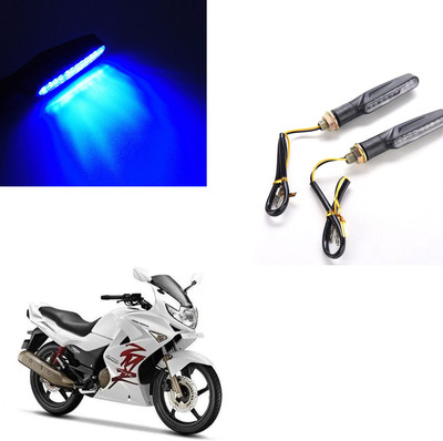 Vagary Front, Rear LED Indicator Light for Hero Karizma(Blue)