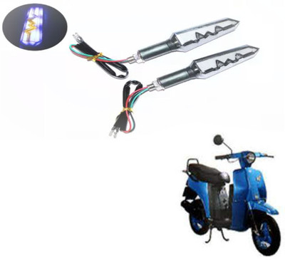 REPLEY Front, Rear LED Indicator Light for Bajaj Sunny(Blue, Orange)