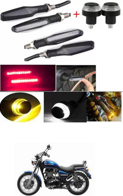 E-Shoppe Front, Rear, Side LED Indicator Light for Royal Enfield Universal For Bike(Yellow, Blue)
