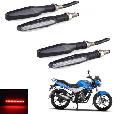REPLEY Front, Rear LED Indicator Light for Bajaj Discover 125 M(Red)