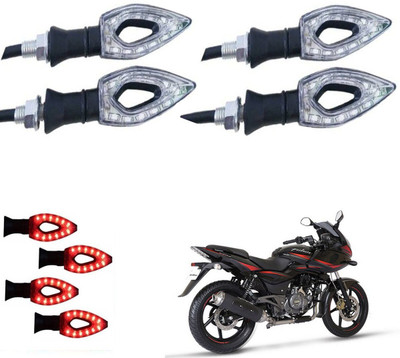 REPLEY Front, Rear LED Indicator Light for Bajaj Pulsar 220(Red)