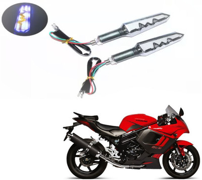REPLEY Front, Rear LED Indicator Light for Mahindra GT650R(Blue, Orange)