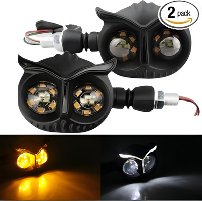 Autozap Front, Rear LED Indicator Light for Universal For Bike Universal For Bike(White, Yellow)