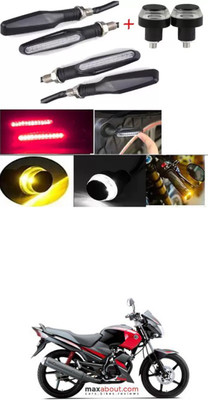 E-Shoppe Front, Rear, Side LED Indicator Light for Yamaha Universal For Bike(Yellow, Blue)