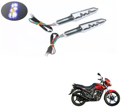 REPLEY Front, Rear LED Indicator Light for TVS Flame DS125(Blue, Orange)