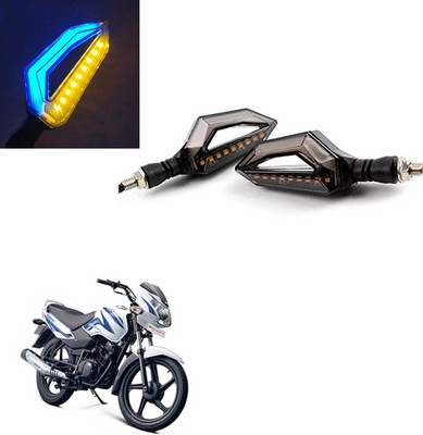 Vagary Front, Rear LED Indicator Light for TVS Sport(Blue, Yellow)
