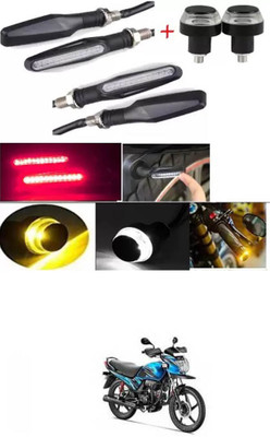 E-Shoppe Front, Rear, Side LED Indicator Light for Hero Universal For Bike(Yellow, Blue)