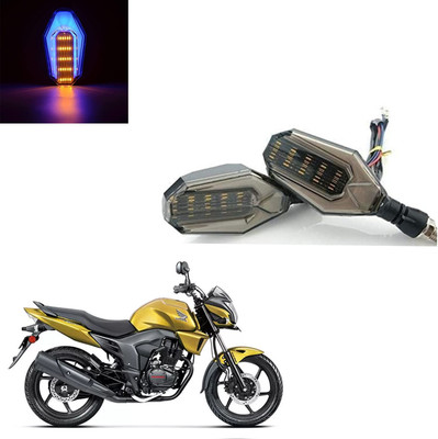 Vagary Front, Rear LED Indicator Light for Honda CB Trigger(Blue, Yellow)