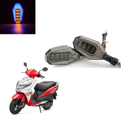 Vagary Front, Rear LED Indicator Light for Honda Dio(Blue, Yellow)