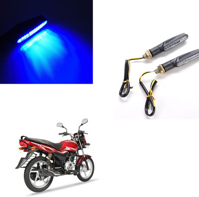 Vagary Front, Rear LED Indicator Light for Bajaj Platina 100(Blue)