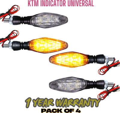 TRYFLY Rear, Side LED Indicator Light for Universal For Bike Universal For Bike(Amber)