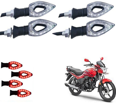 REPLEY Front, Rear LED Indicator Light for Hero Passion Pro(Red)