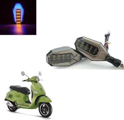 Vagary Front, Rear LED Indicator Light for Piaggio Vespa(Blue, Yellow)