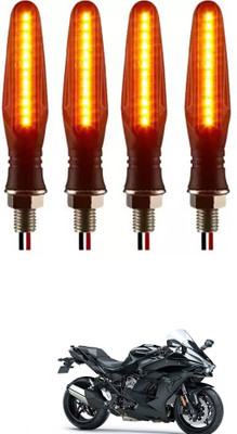 E-Shoppe Front, Rear, Side LED Indicator Light for Kawasaki Universal For Bike(Yellow)