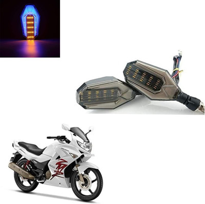 Vagary Front, Rear LED Indicator Light for Hero Karizma(Blue, Yellow)