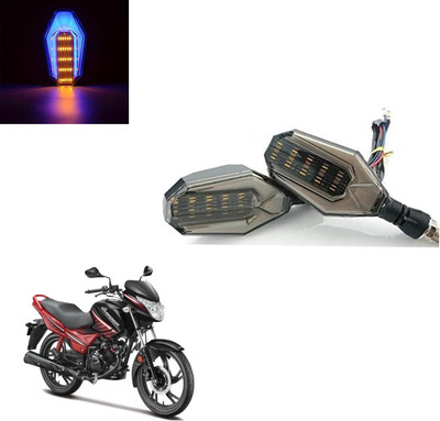 Vagary Front, Rear LED Indicator Light for Hero Universal For Bike(Blue, Yellow)