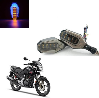 Vagary Front, Rear LED Indicator Light for Hero CBZ Xtreme(Blue, Yellow)