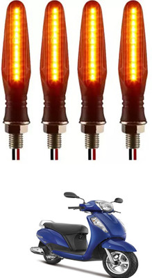 E-Shoppe Front, Rear, Side LED Indicator Light for Suzuki Universal For Bike(Yellow)