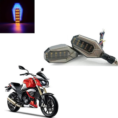 Vagary Front, Rear LED Indicator Light for Mahindra Universal For Bike(Blue, Yellow)