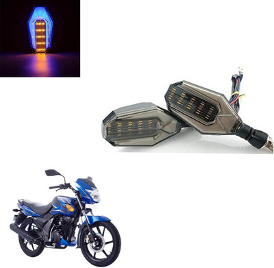 Vagary Front, Rear LED Indicator Light for TVS Flame SR125(Blue, Yellow)