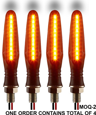 Aksmit Front, Rear LED Indicator Light For Universal For Bike Universal For Bike (Yellow) MOQ 2 For Rs. 64 @ 87% off