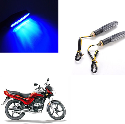 Vagary Front, Rear LED Indicator Light for Hero Passion Plus(Blue)