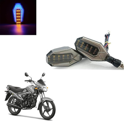 Vagary Front, Rear LED Indicator Light for Suzuki Hayate(Blue, Yellow)