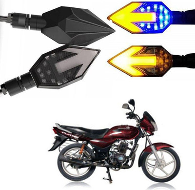 BRPEARl Side LED Indicator Light for Bajaj Platina 100 DTS-i(Blue, Amber)