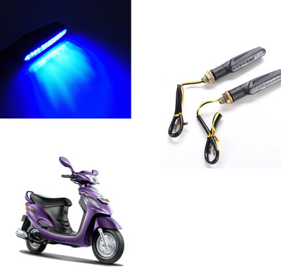 Vagary Front, Rear LED Indicator Light for Mahindra Rodeo RZ(Blue)